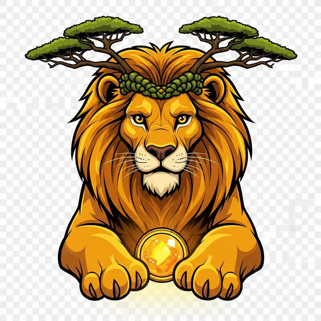 Mfalme, the elder lion sovereign of the Pride Savannah